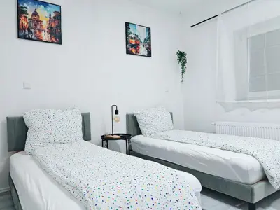 Ein Bett oder Betten in einem Zimmer der Unterkunft Stylvolles & schönes Apartment