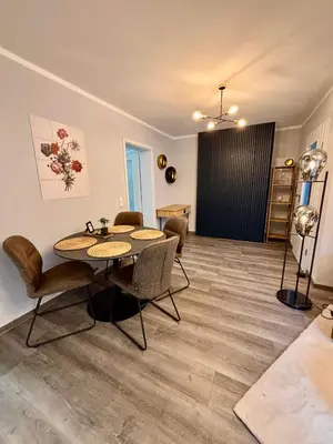 Ein Sitzbereich in der Unterkunft Stilvolle Einliegerwohnung mit Boxspringbett