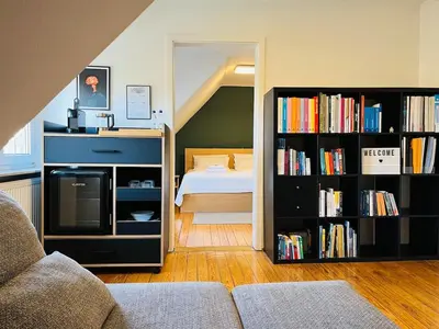 Die Bibliothek in der Ferienwohnung