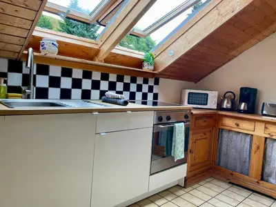 Küche/Küchenzeile in der Unterkunft Odw homes - naturnahe Wohnung im Landhaus