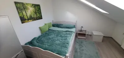 Ein Bett oder Betten in einem Zimmer der Unterkunft Auszeit