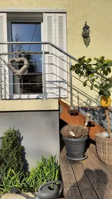 Ein Balkon oder eine Terrasse in der Unterkunft Mein Landhäuschen