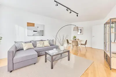 Ein Sitzbereich in der Unterkunft Mira - stillvolle Wohnung im Zentrum von Bretten