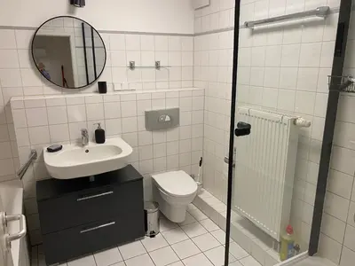 Ein Badezimmer in der Unterkunft Stilvolle 3,5-Zimmer-Wohnung in Ilvesheim
