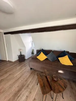 Ein Sitzbereich in der Unterkunft Altstadthäuschen mit charm , nähe Heidelberg castle, Neckarufer