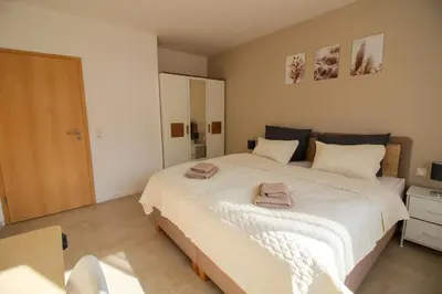 Ein Bett oder Betten in einem Zimmer der Unterkunft Traumhafte Wohlfühloase