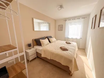 Ein Bett oder Betten in einem Zimmer der Unterkunft Traumhafte Wohlfühloase