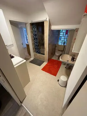 Ein Badezimmer in der Unterkunft Ferienwohnung Am Kirschbaum Mömlingen