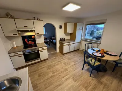 Küche/Küchenzeile in der Unterkunft Ferienwohnung Am Kirschbaum Mömlingen