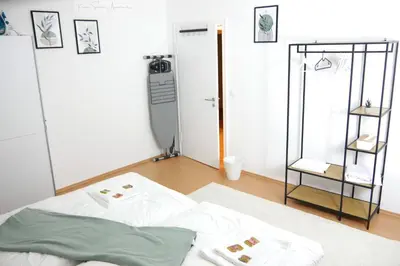 Ein Bett oder Betten in einem Zimmer der Unterkunft Pforzheim Schöne Wohnung