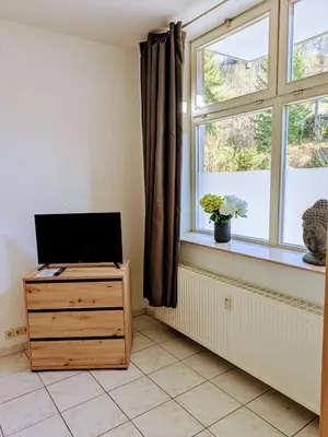 TV/Unterhaltungsangebot in der Unterkunft Helle und geräumige Ferien- und Monteurwohnung nur für Sie allein AUjvari Vermietungen