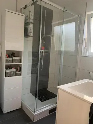 Ein Badezimmer in der Unterkunft Helle schöne 1,5 Zimmer Wohnung