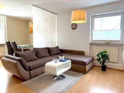 Ein Sitzbereich in der Unterkunft Gemütliche 2 Zimmer Wohnung in Kleinostheim