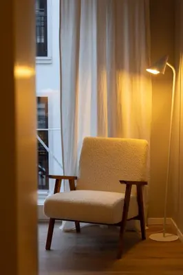 Ein Sitzbereich in der Unterkunft Gemütliche Wohnung in zentraler Lage