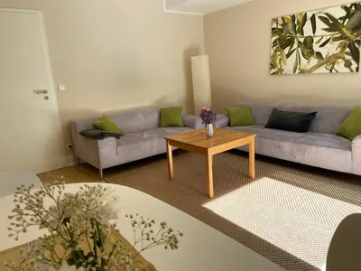 Ein Sitzbereich in der Unterkunft Tolle Ferienwohnung