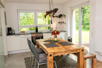 Küche/Küchenzeile in der Unterkunft Ferienhaus am Bellachini
