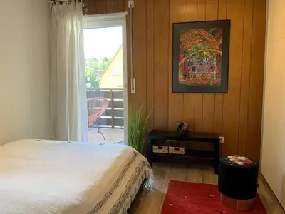 Ein Bett oder Betten in einem Zimmer der Unterkunft Ferienwohnung Ruth