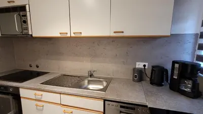 Küche/Küchenzeile in der Unterkunft Apartment Wiesenglück