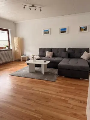 Ein Sitzbereich in der Unterkunft Ferienwohnung in den Bergdörfern