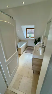 Ein Sitzbereich in der Unterkunft Design Penthouse im Schlossareal Deidesheim