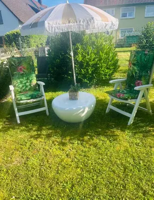 Ein Garten an der Unterkunft Wohnung Feldmann