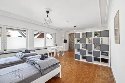 Ein Bett oder Betten in einem Zimmer der Unterkunft MONTEUR - Unterkunft für bis zu 7 Personen in 65479 Raunheim - GG13