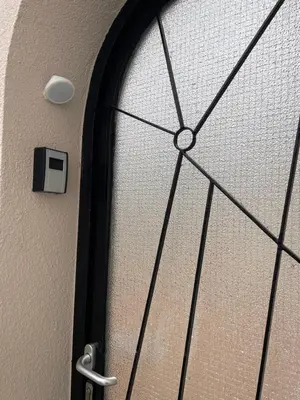 Ein Badezimmer in der Unterkunft Blick auf die Kirche