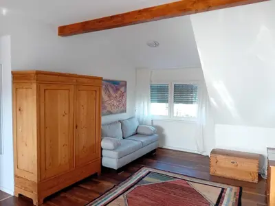Ein Sitzbereich in der Unterkunft 2 Exklusiv Apartments nähe Heidelberg für 1-4 Personen mit großen Terrassen