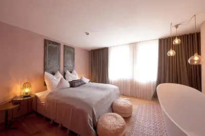 Ein Bett oder Betten in einem Zimmer der Unterkunft die Träumerei GmbH