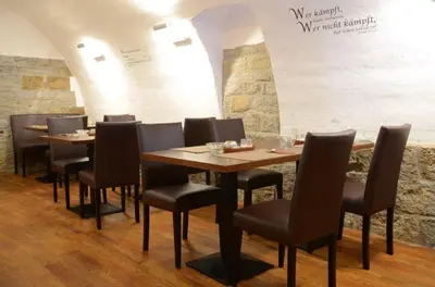 Ein Sitzbereich in der Unterkunft Hotel Enztal Garni