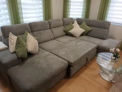 Ein Sitzbereich in der Unterkunft Ferienwohnung Blum