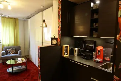 Küche/Küchenzeile in der Unterkunft Dompanorama PAPAGENA 1-Zimmer Apartment für 2Pers