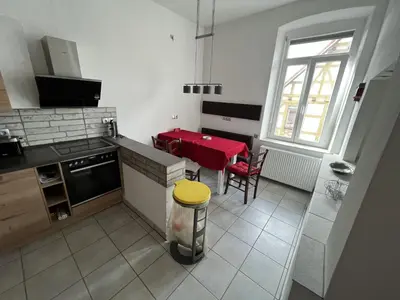 Küche/Küchenzeile in der Unterkunft Monteurunterkunft