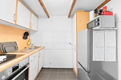 Küche/Küchenzeile in der Unterkunft DZ03 Praktische Monteurwohnung 6 Einzelbetten