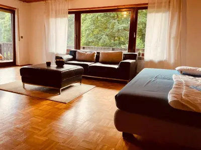 Ein Sitzbereich in der Unterkunft Odw homes - Wohnung im Landhaus mit Garten