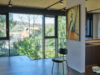 Grundriss der Unterkunft Architektenhaus Hello in Erbach mit High End Interieur zentral aber ruhig