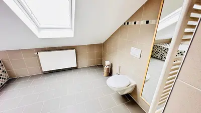 Ein Badezimmer in der Unterkunft Stylisches Appartement mit Weitblick
