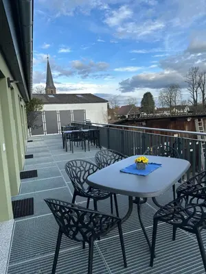 Ein Balkon oder eine Terrasse in der Unterkunft Bei Haags