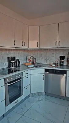 Küche/Küchenzeile in der Unterkunft Vineyard-Suites Traumferienwohnung mit Panoramablick und Weinidylle
