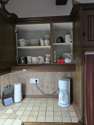 Küche/Küchenzeile in der Unterkunft Ferienwohnung Ilka's Lodge