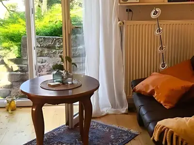 Ein Sitzbereich in der Unterkunft Apartment Vintage