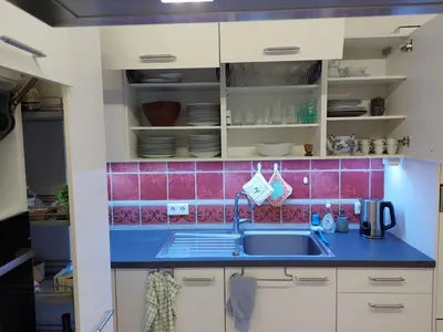 Küche/Küchenzeile in der Unterkunft Alb-Apart