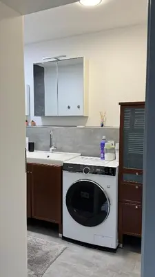 Küche/Küchenzeile in der Unterkunft Moderne Maisonette-Wohnung