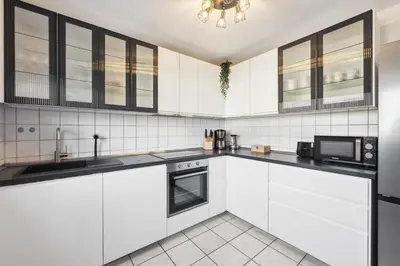 Küche/Küchenzeile in der Unterkunft Sali Homes Weingenuss Eichbrunnen - Zentral