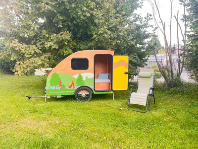 Ein Garten an der Unterkunft Tinydorf XXS