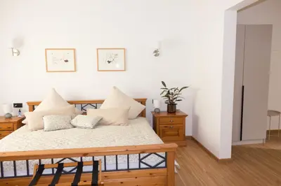 Ein Bett oder Betten in einem Zimmer der Unterkunft gants gemütlich im Weisenheimer Hof