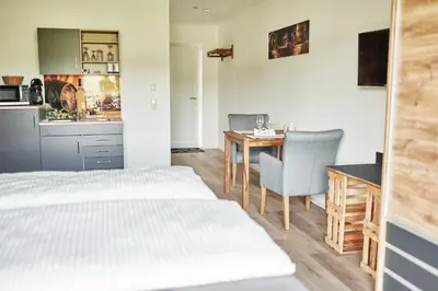 Küche/Küchenzeile in der Unterkunft Weißwein Apartment