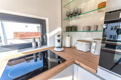 Küche/Küchenzeile in der Unterkunft Seiches Komfort Ferienwohnung