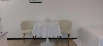 Ein Sitzbereich in der Unterkunft Ferienwohnung