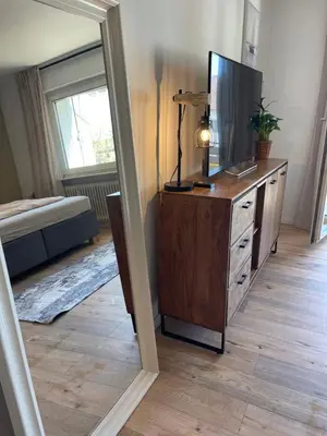 TV/Unterhaltungsangebot in der Unterkunft 1-Zimmerwohnung mit Balkon